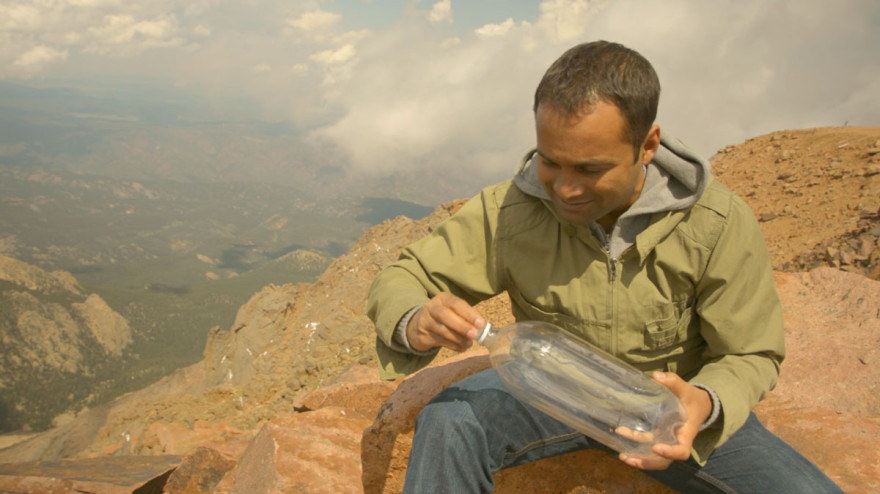 Setting up a demo on Pikes Peak. There's a clue here. It's not very subtle.