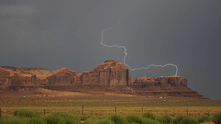 Lightning strike, Utah