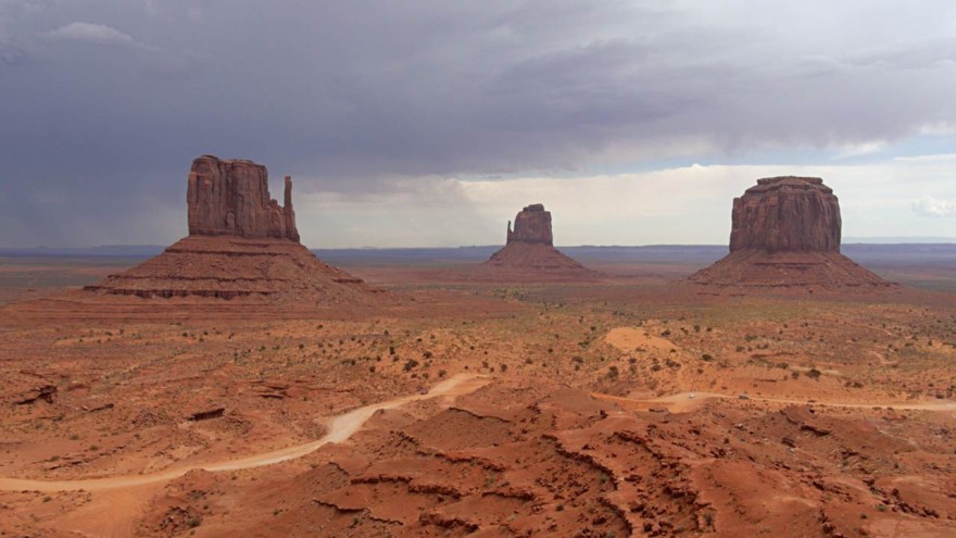 Classic viewpoint of Monument Valley