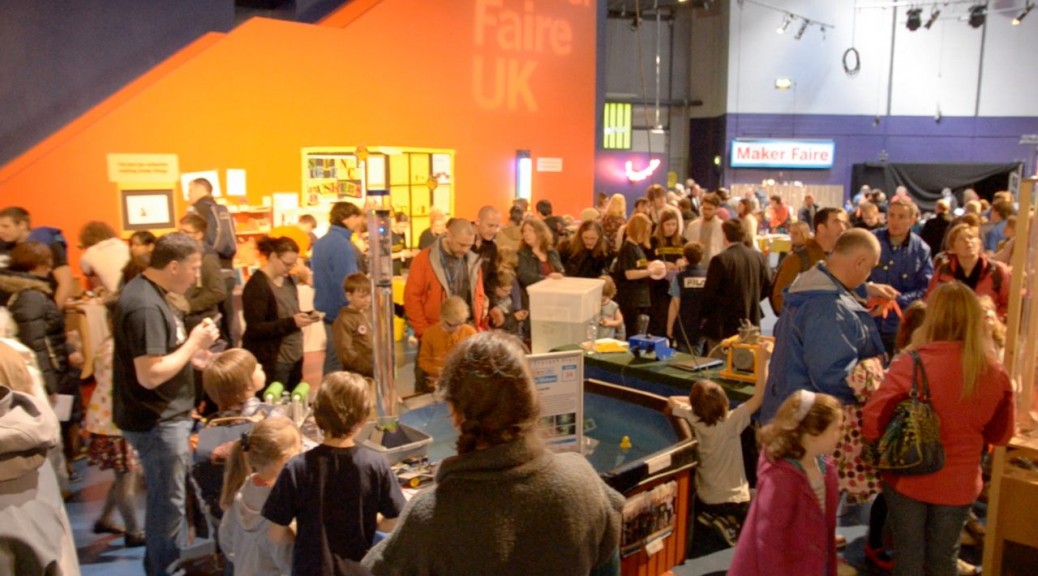 Maker Faire UK - a general shot of the hall at the Centre for Life
